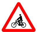Señal antigua paso para ciclistas