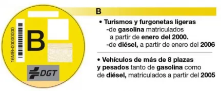 Distintivo B DGT