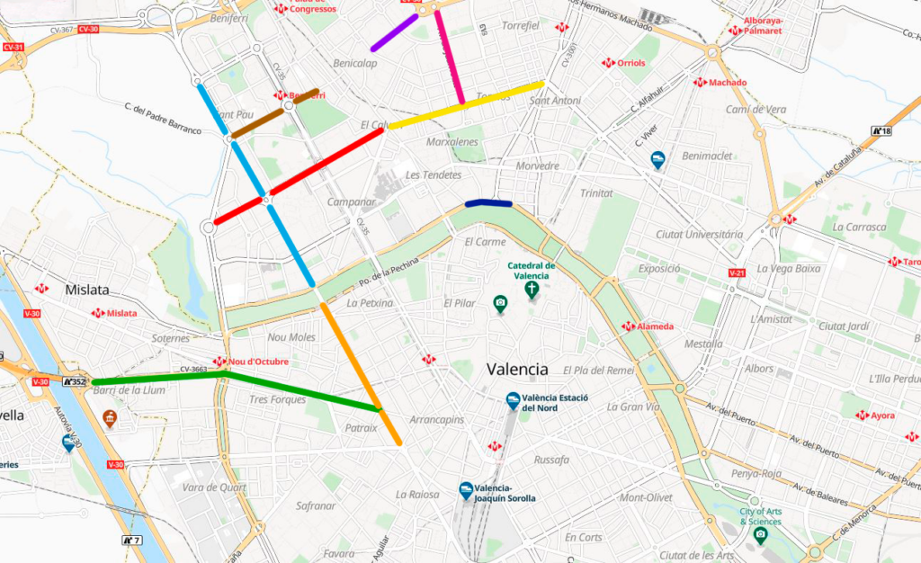 Mapa ZBE Valencia