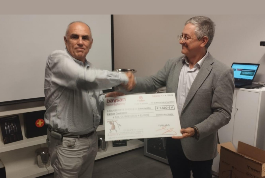 Donación del Grupo Baysan a Cáritas parroquial Castrense Valencia/Castellón